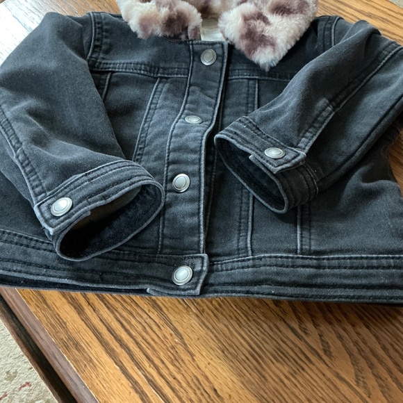 First Impressions Baby Girls Faux Fur Collar Jacket in Black sz 18 months EUC - Picture 6 of 8